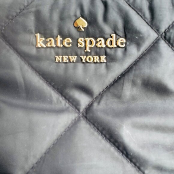 Kate Spade  Purse New York Black Quilted  Nylon Cross Body Bag - Picture 10 of 11